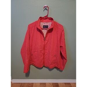 Georgio Armani Classico Coral Red Silk Lined Lightweight Jacket Read Description